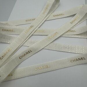 Chanel Cream & Gold Ribbon
